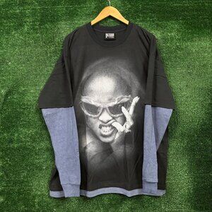 Rihanna oversized long-sleeve shirt, size Large